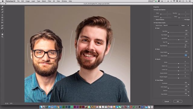 Photoshop CC 2015.5 - New Face-Aware Liquify [Thai language] смотреть онлайн