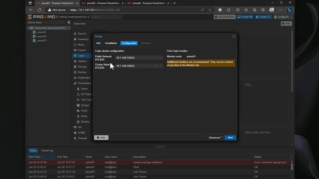 Proxmox 8 Cluster with Ceph Storage configuration смотреть онлайн