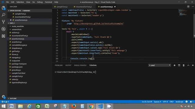 Tutorial 7 - TestCafe Assertions смотреть онлайн
