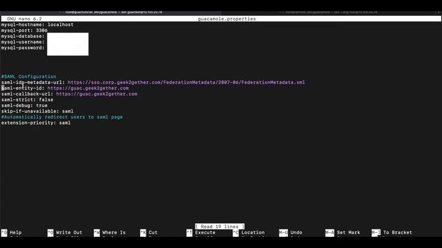 SAML Authentication Guacamole configuration смотреть онлайн