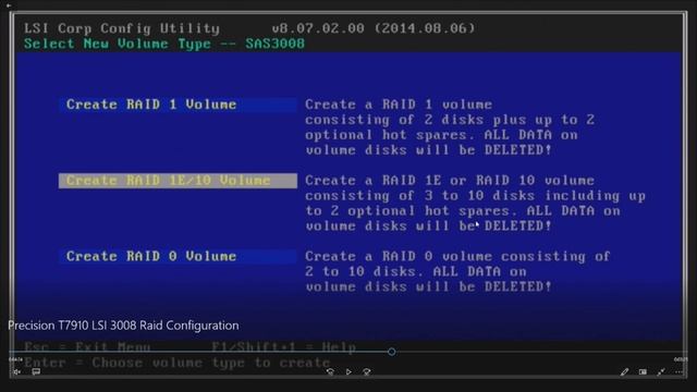How to Configure Raid with a LSI 3008 Controller + NVME Boot Device (Precision T7910) смотреть онлайн