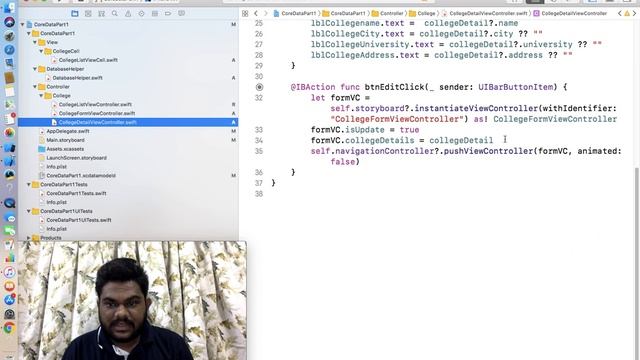 Coredata Relationship (Part-3):-Edit And Update College Details using CoreData in Swift 5 Hindi смотреть онлайн