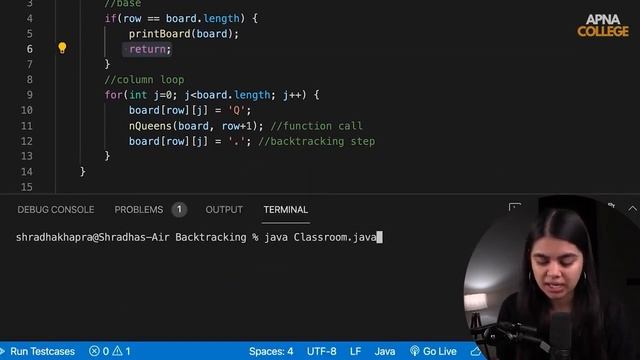 Backtracking in Java lecture 16 Data structure and algorithm | Alpha batch Apna college DSA in java смотреть онлайн