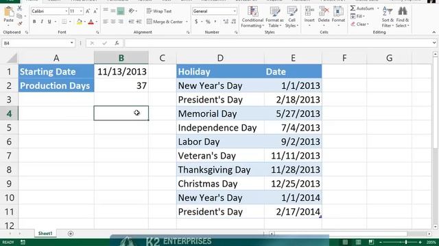 Working With Excel's WORKDAY Function смотреть онлайн