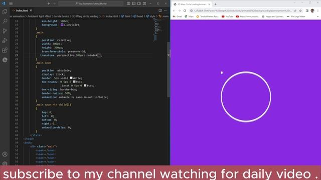 Remake / CSS 3D Wavy Circle Loader Animation смотреть онлайн