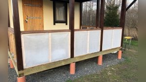 веранда к бане, строим сами часть 2-я