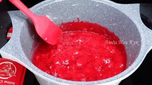 МАЛИНОВОЕ КОНФИ рецепт ягодной начинки Малиновый конфитюр прослойка для тортов Люда Изи Кук выпечка