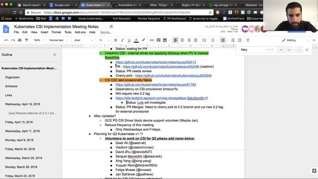 Kubernetes SIG Storage - CSI Implementation Workgroup 20180418 смотреть онлайн