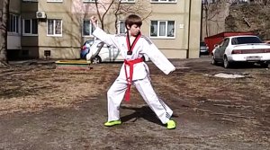 Taekwondo WTF. 8 пхумсэ, 2021. (Тхэгук Пхаль Чан, съемка со спины)