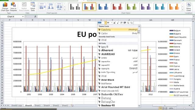 How to Format Chart Titles in Excel 2010 смотреть онлайн