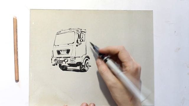 Скетчинг. Обзор ручки-кисти Pentel