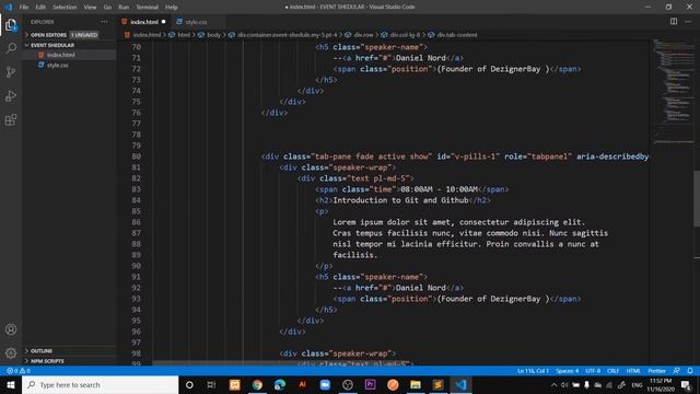Event Scheduler with Bootstrap & CSS смотреть онлайн