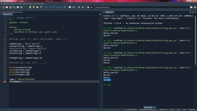 Python String Operations смотреть онлайн