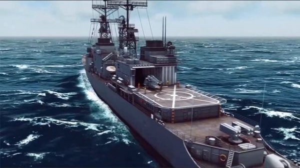 Sea Power there April fools joke+ Ticonderoga guided missile cruiser and Helicopters(Sea power game