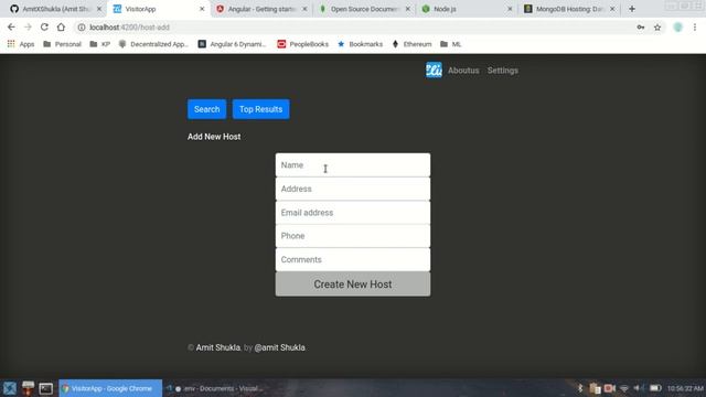Visitor Management App - #0 - Electronic Register App (Angular 7 MEAN Stack) MongoDB, NodeJS Expres смотреть онлайн