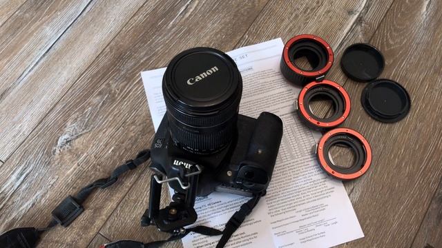 Andoer macro extension tube set with AF for Canon EF/EF-S lenses - Aliexpress unboxing (Quick Look) смотреть онлайн