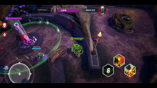 Marvel Realm of Champions - Hulk in Stronghold Mode (Badland) Mobile Gameplay (iOS/Android) #9 смотреть онлайн