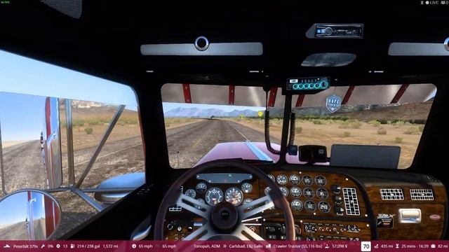 Peterbilt 379X and Caterpillar C12 driving gameplay | American Truck Simulator смотреть онлайн