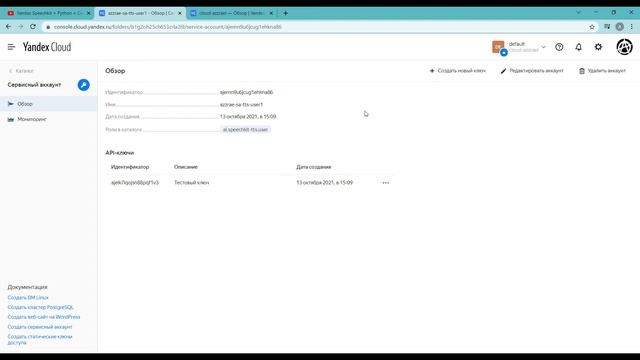 Yandex SpeechKit. Получение ВЕЧНОГО Api Key. TTS на Python. смотреть онлайн