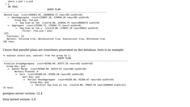 How to get a parallel nested loop in postgres 12? смотреть онлайн