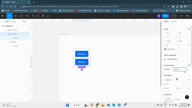 Creating and Using Button Components in Figma | UI Design | Button Component | #webdesign #figma смотреть онлайн