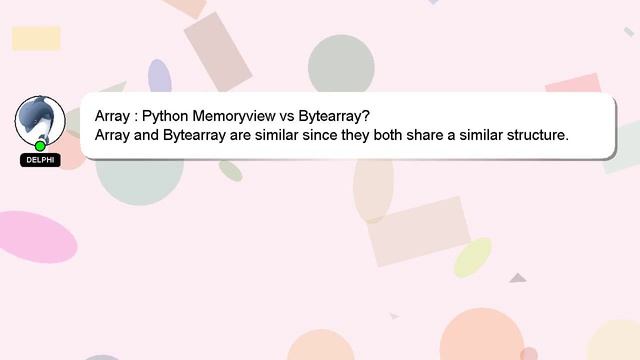 Array : Python Memoryview vs Bytearray? смотреть онлайн