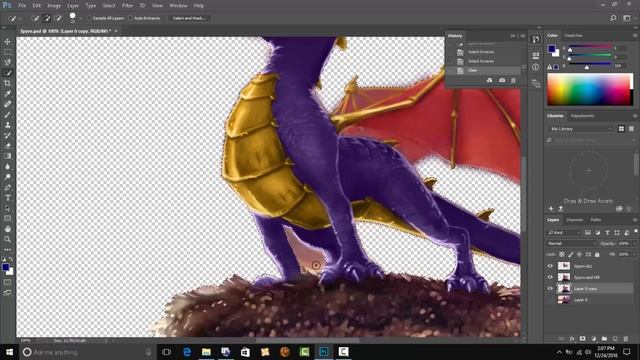 My Spyro Photoshop Project - Part 3: Changing The Background (First Version)