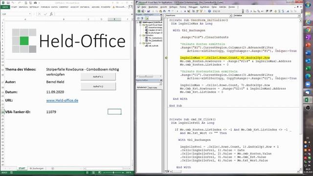 186. Excel-VBA: Achtung Stolperfalle - eine ComboBox richtig füllen mit RowSource смотреть онлайн