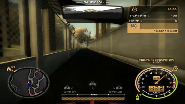 Погоня на красном фольксваген рекорд отрыва! в NFS Most Wonted #3 смотреть онлайн