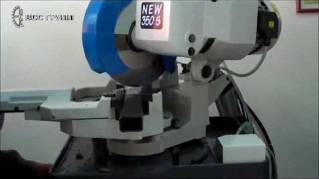 Дисковая пила по металлу серия MACC NEW350 S, резка профильной трубы под углом смотреть онлайн