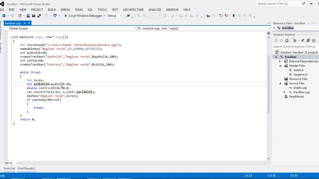 Opencv C++ Ders 16 (Trackbar Ekleme) смотреть онлайн