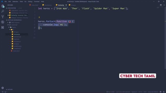 #14 ForEach In JavaScript Develop Android And IOS Apps React Native Cyber Tech Tamil смотреть онлайн