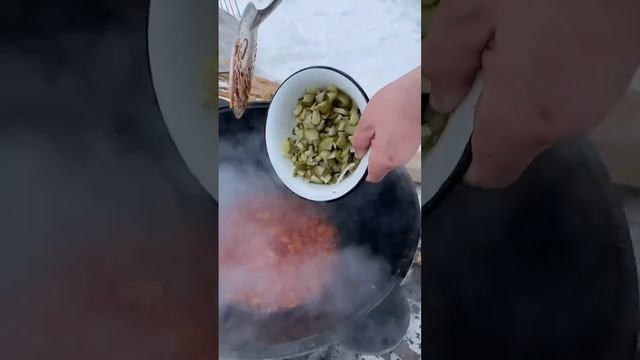Солянка на костре ? готовим в деревне на большую семью смотреть онлайн