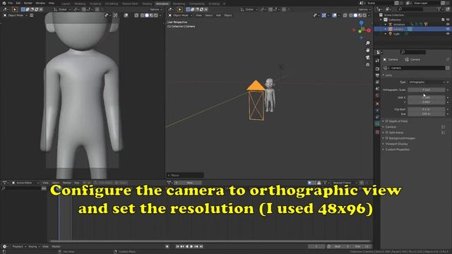 3D to Pixel - Making a RPG Maker Character Sprite Sheet in Blender смотреть онлайн