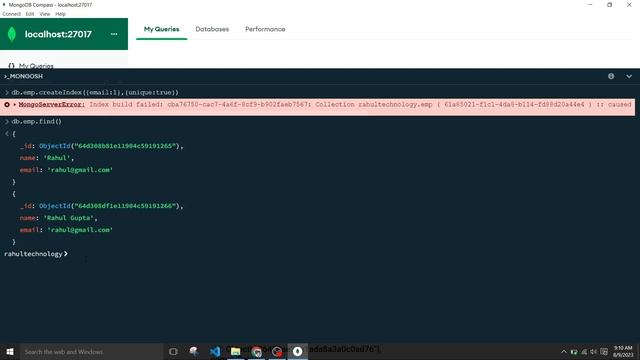 #16: Create Unique Index in MongoDB | how to insert Unique field in mongodb | MongoDB Tutorial Hind смотреть онлайн
