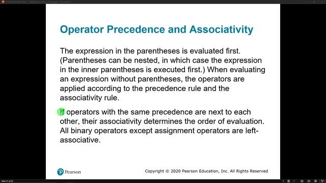 Java Operator Precedence смотреть онлайн
