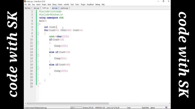 loading bar in C++ || Color full loading line in console C++ || Hindi смотреть онлайн