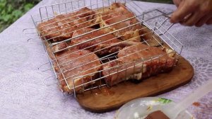 Свиная корейка или как пожарить стейк на углях