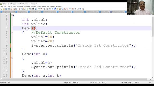 Constructor with Parameters in Java | Core Java | Prof. Raju Upadhyay смотреть онлайн