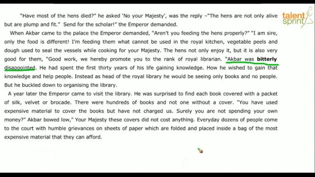 Reading Comprehension | Story Based Passage - 3 | English Language | TalentSprint смотреть онлайн