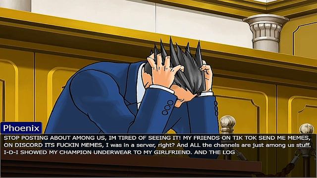 STOP POSTING ABOUT AMONG US - Ace Attorney version смотреть онлайн