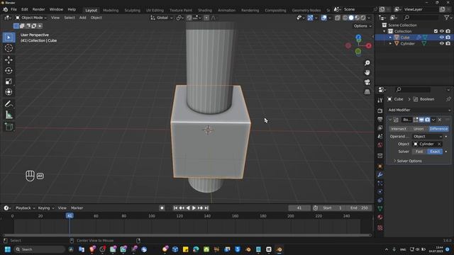 Blender 3.6 Tutorial: How To Use Boolean Modifier In Blender смотреть онлайн