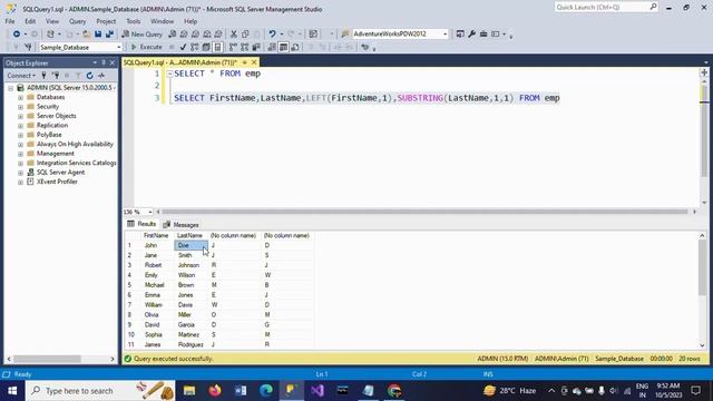 SQL SERVER||How to get Initials of First and Last Name columns? смотреть онлайн