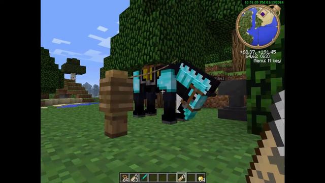 Как приютить лошадь в Minecraft 1.6.4 смотреть онлайн