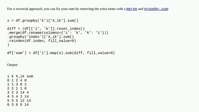 Sum over pandas dataframe with conditions смотреть онлайн