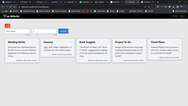 Note-Taking - Vue Js App смотреть онлайн