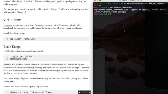 Virtual Environments Python смотреть онлайн