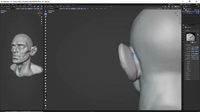Sculpting Man Head in Blender for less than 12 minutes смотреть онлайн