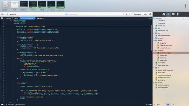 PHP #22 Créer un blog, créer un article смотреть онлайн