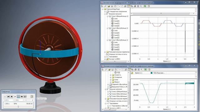 Гироскоп (Динамическое моделирование в Autodesk Inventor)